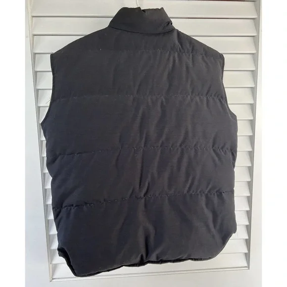 Vintage Jos.A. Bank Clothiers Down Filled Puffer Vest Tan/Navy Made In USA Sz L - Picture 8 of 8